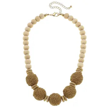 Wicker Statement Necklace