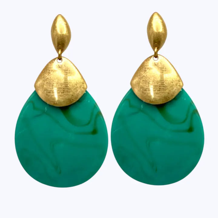 Marbled Teardrop Earrings