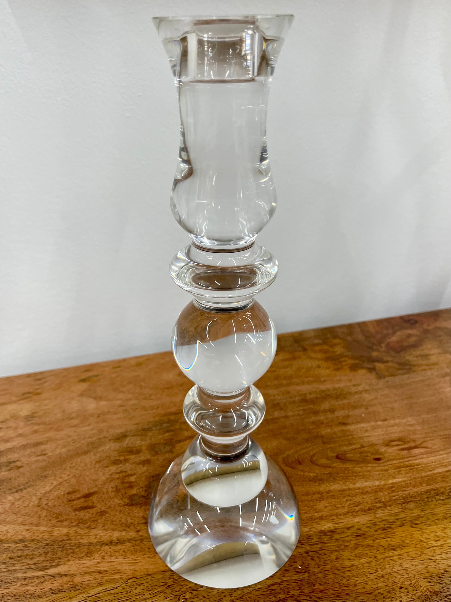 Glass Taper Candle Holders S/2