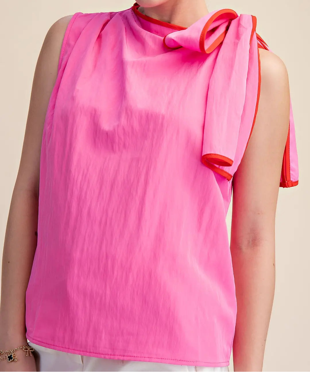 Hot Pink Bow Top