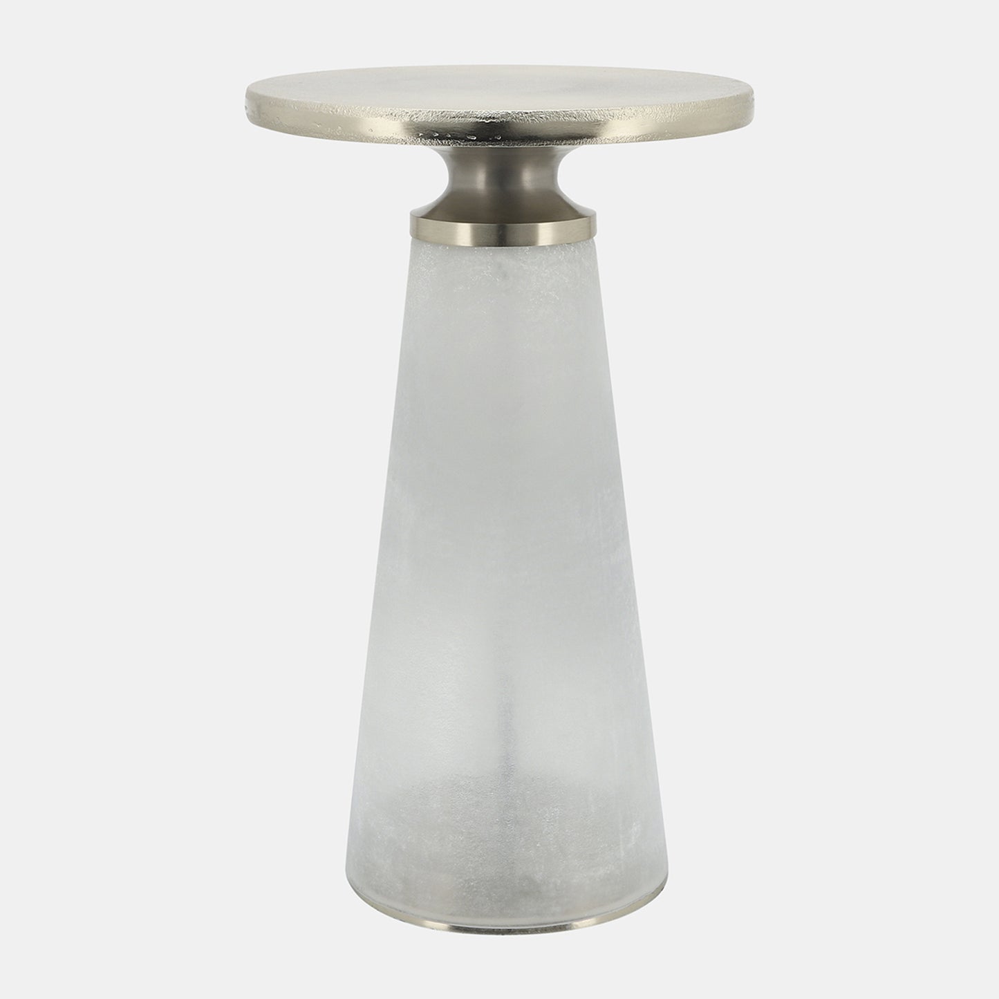 Frosted Side Table w/Gold Top 21"h