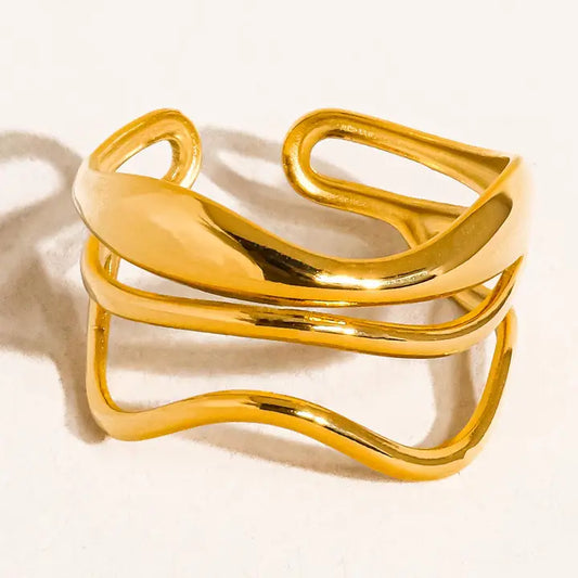 18k Gold Abstract Ring