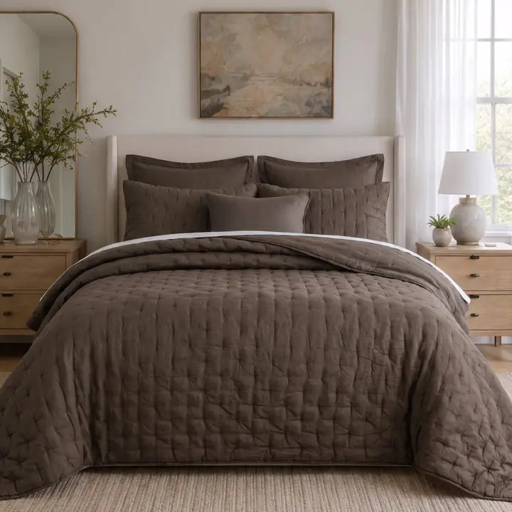 French Flax Linen Quilt