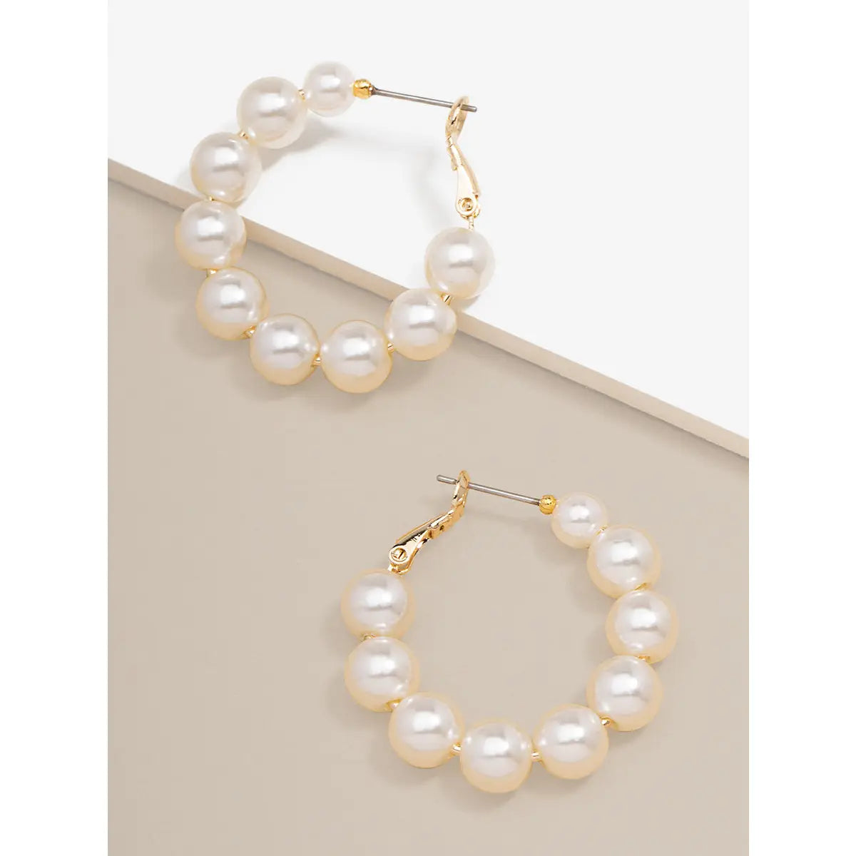 Pearl Hoop Earrings