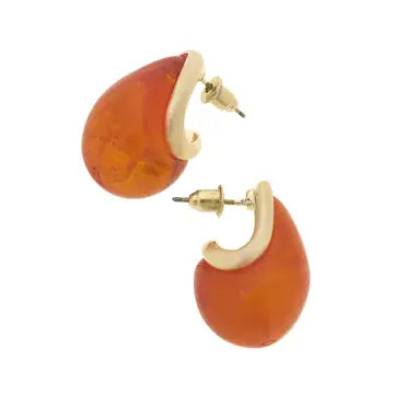 Orange Drop Earrings