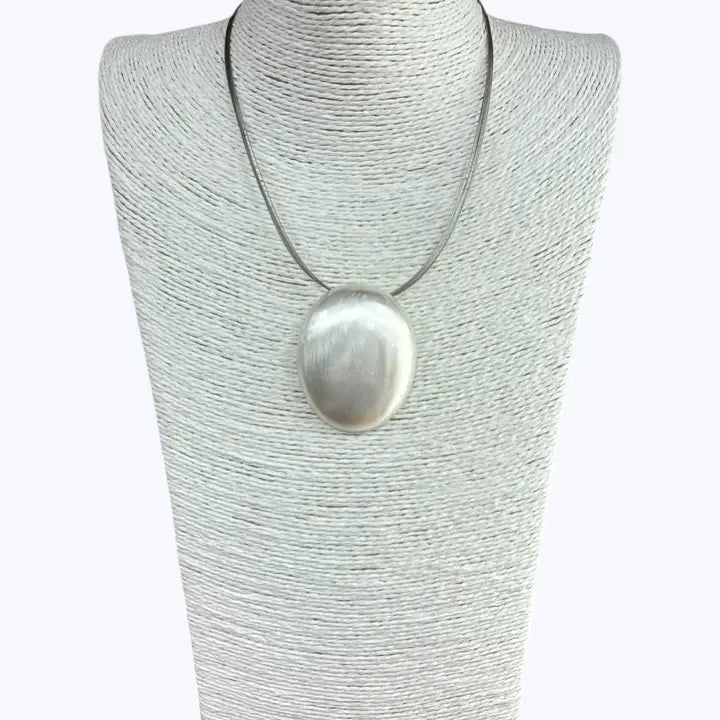 Matte Oval Pendant