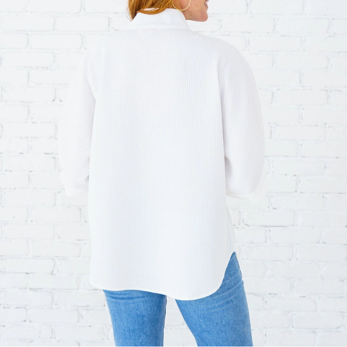 White Textured Top