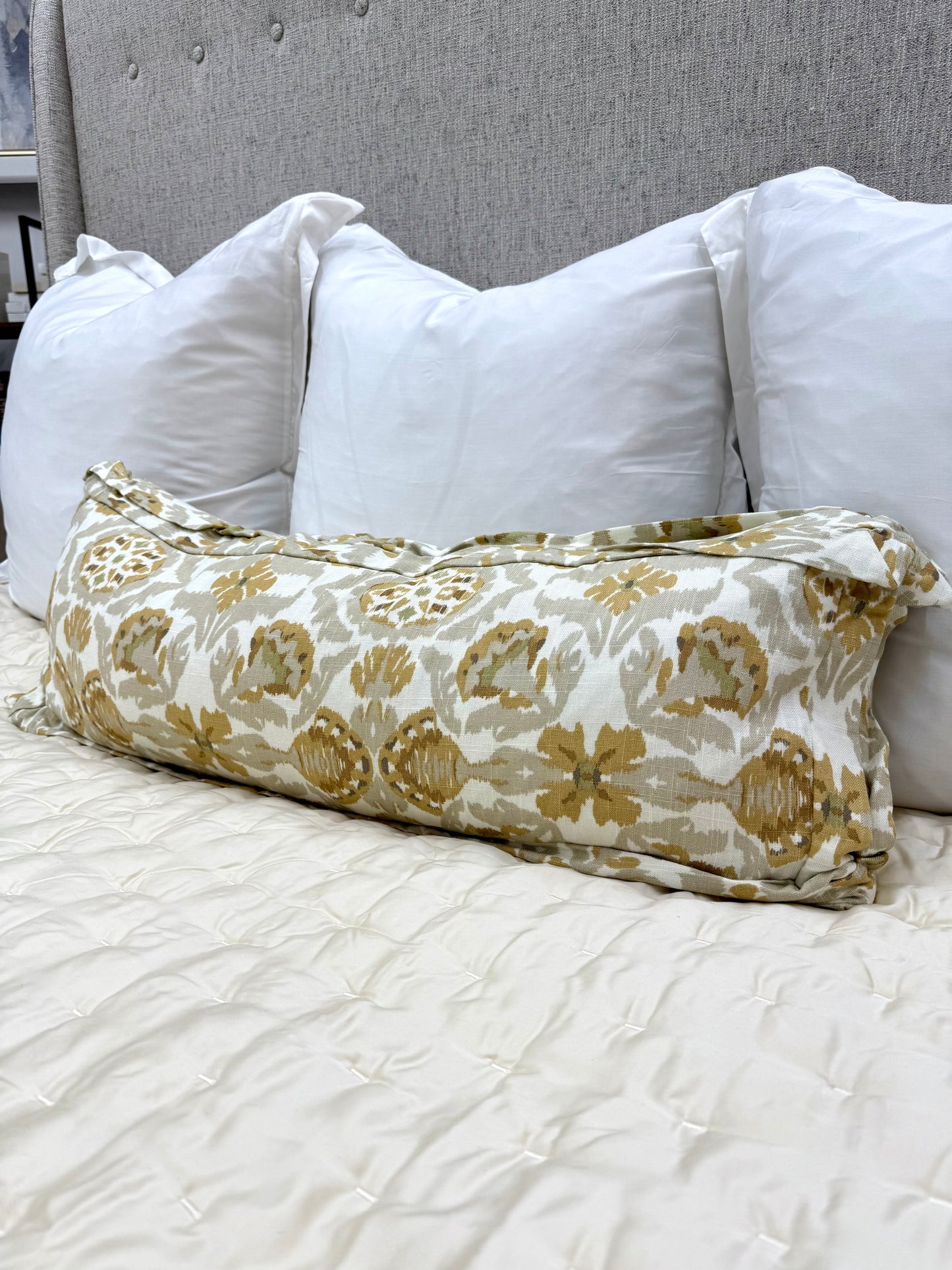 Yellow & Grey Pattern Lumbar 14"x36"