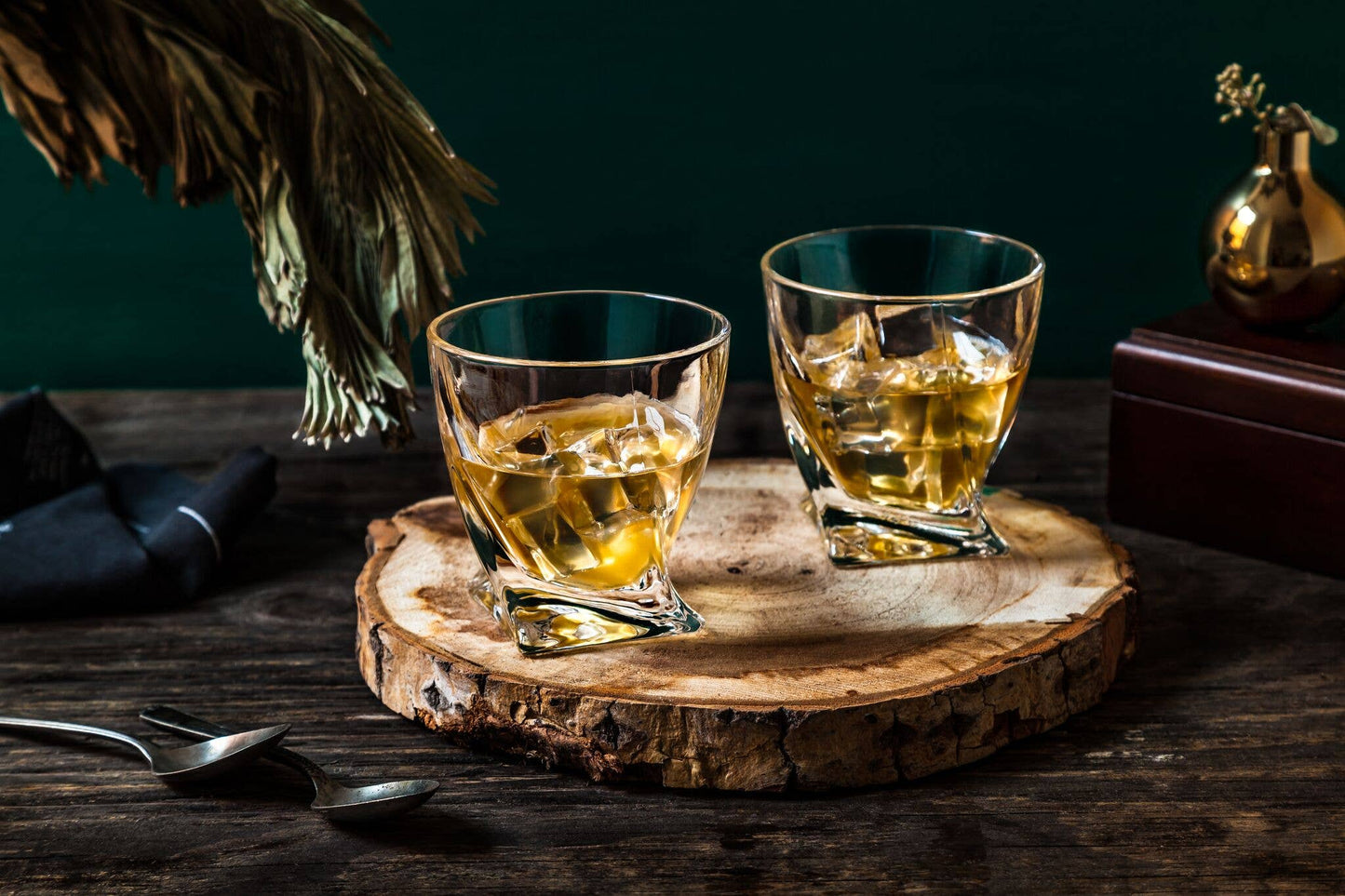 Crystal Whiskey Glasses Set of 2