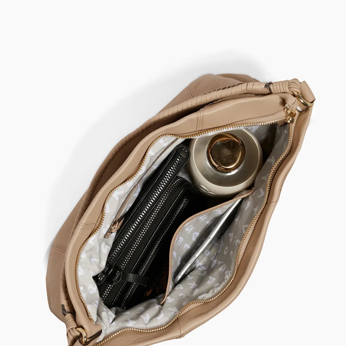 Tan Leather Hobo Shoulder Bag