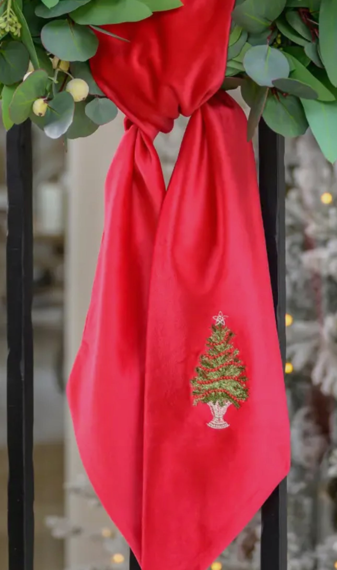 Velvet Sash Red w/Tree 55”