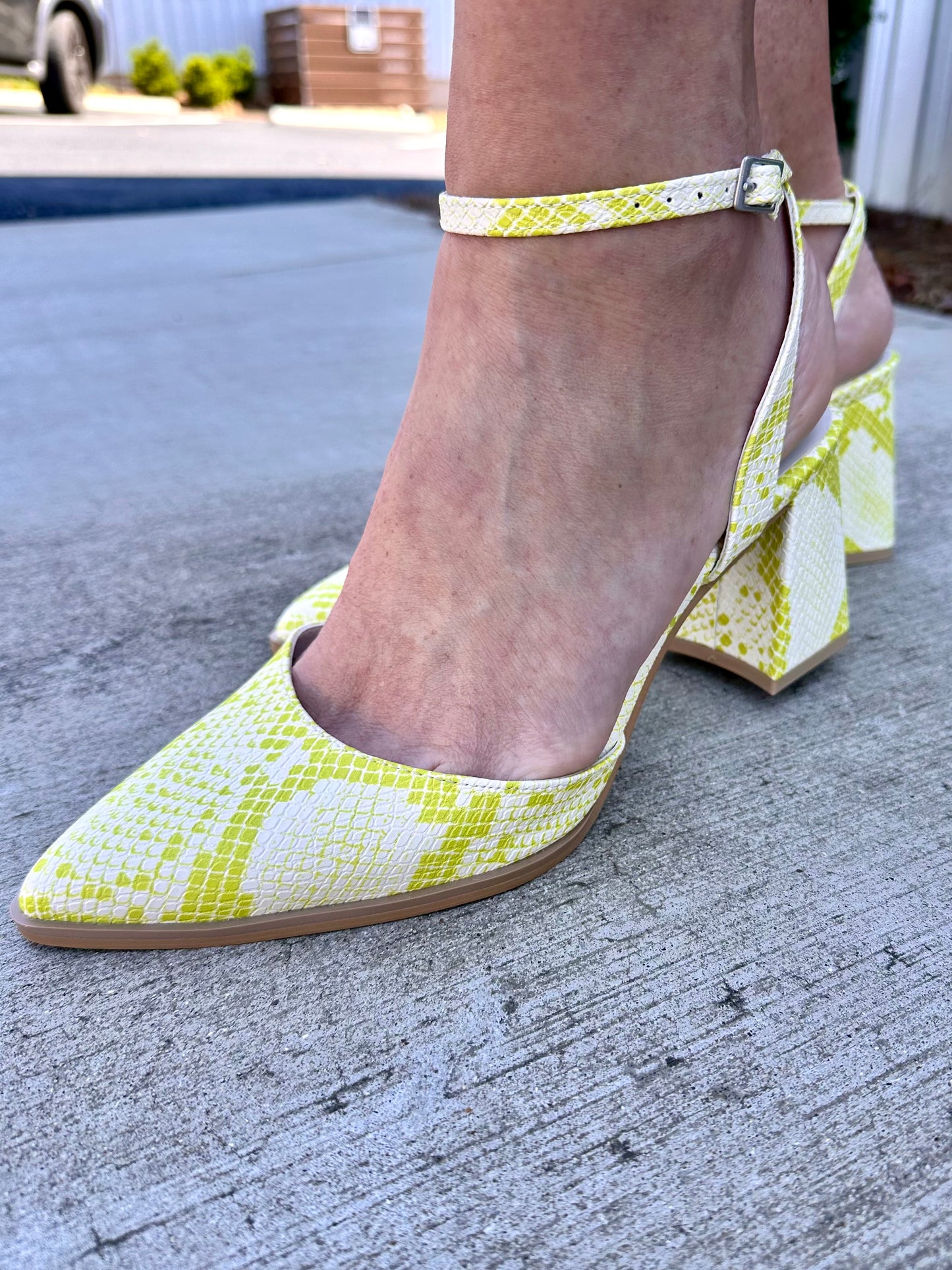 Lime Heel w/ Ankle Strap