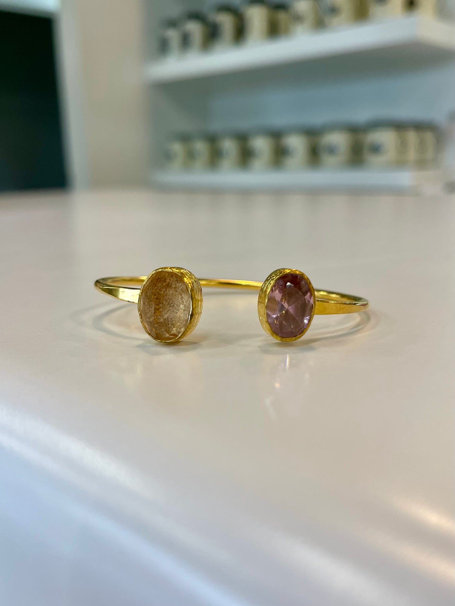 14k Gold Bracelet w/ Precious Stones