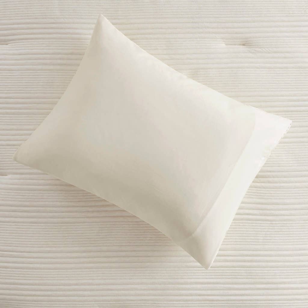 Knitted Jersey Solid Comforter Ivory Full/Queen