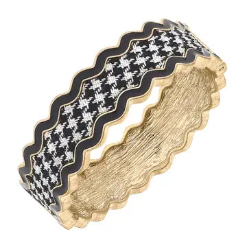 Houndstooth Bangle Bracelet