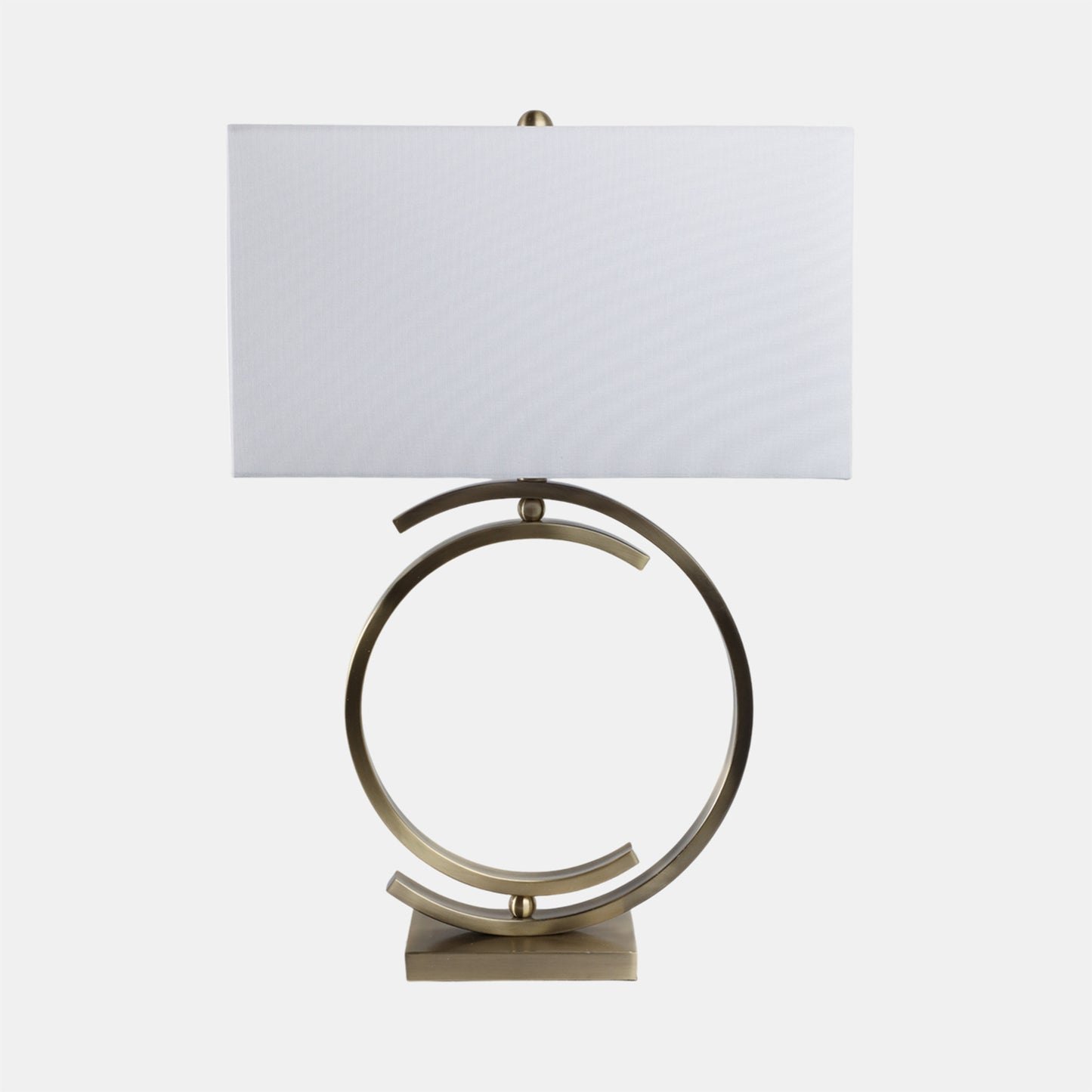 Antique Gold Half Circle Lamp 30"