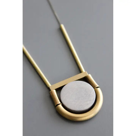 Wood & Brass Chain Necklace