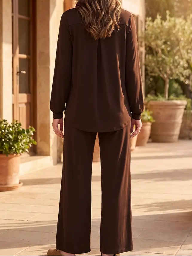 Chocolate Relaxed Fit 2 Piece Set