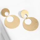 Hammered Hoop Drop Earrings