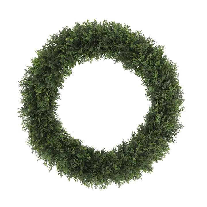 24" UV Cypress Wreath