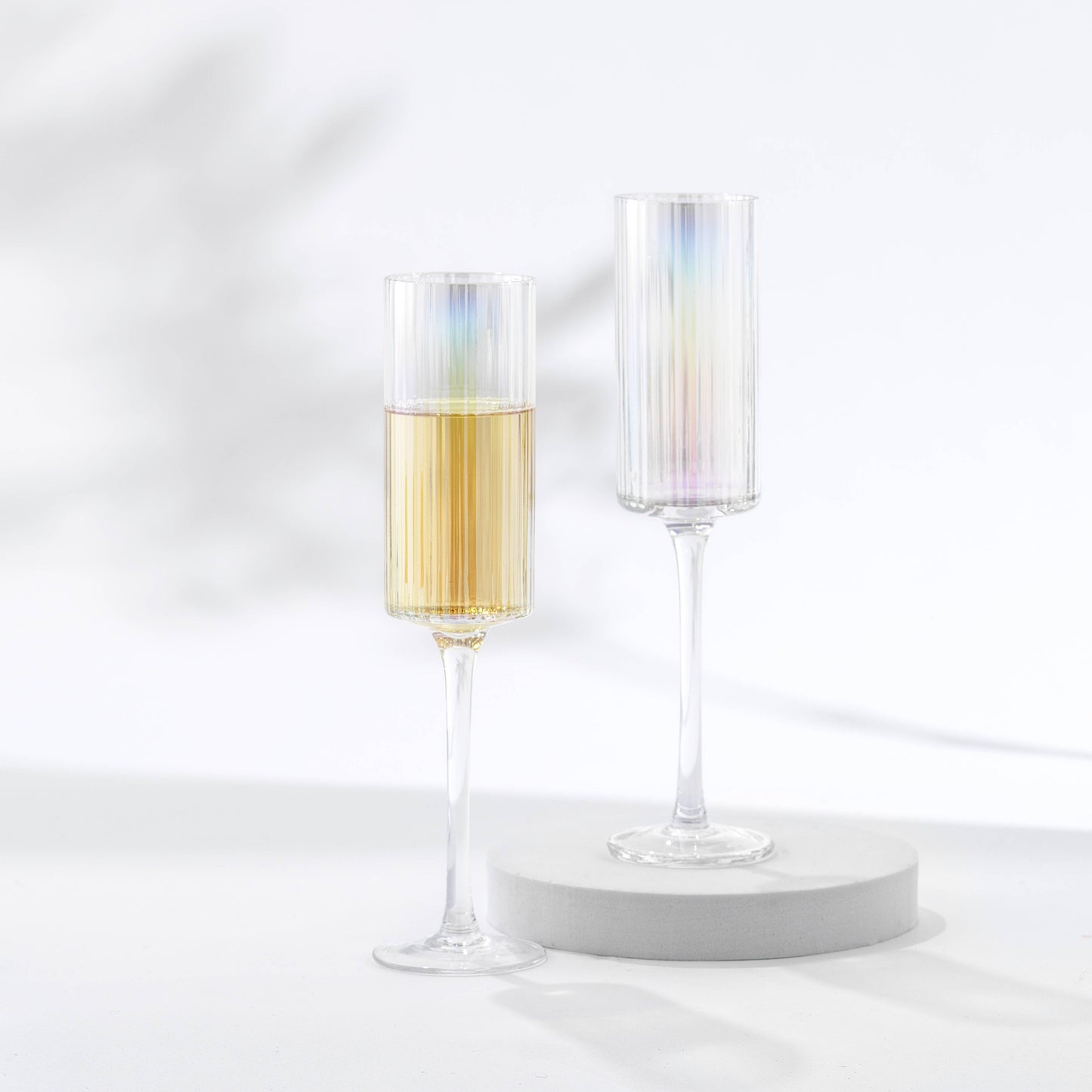 Iridescent Champagne Glass Set of 2