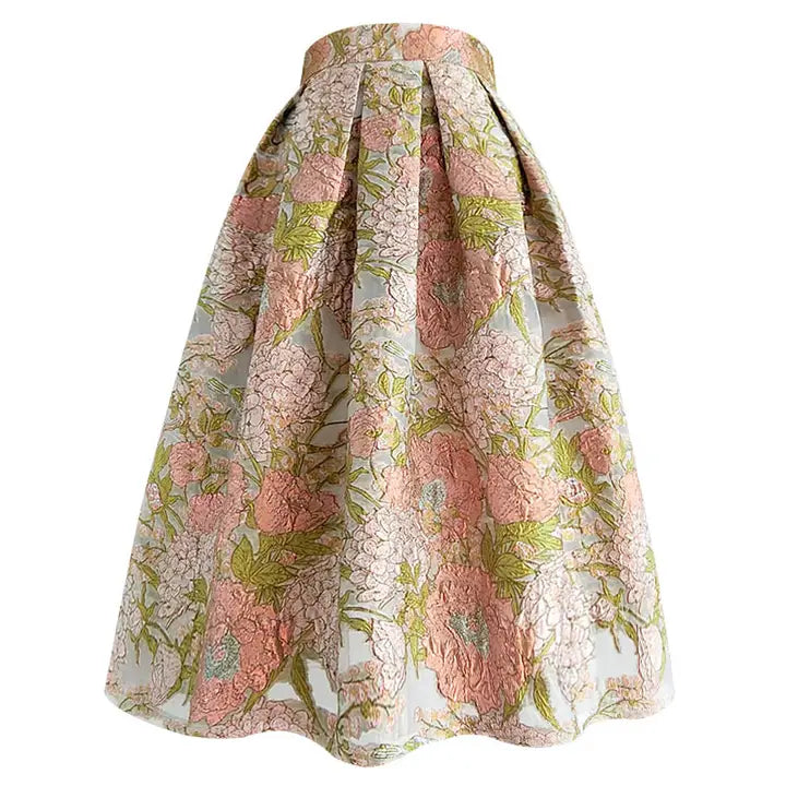 High Waist Floral Skirt
