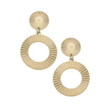 Fluted Gold Earrings