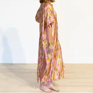 Pastel Brushstroke Maxi Dress
