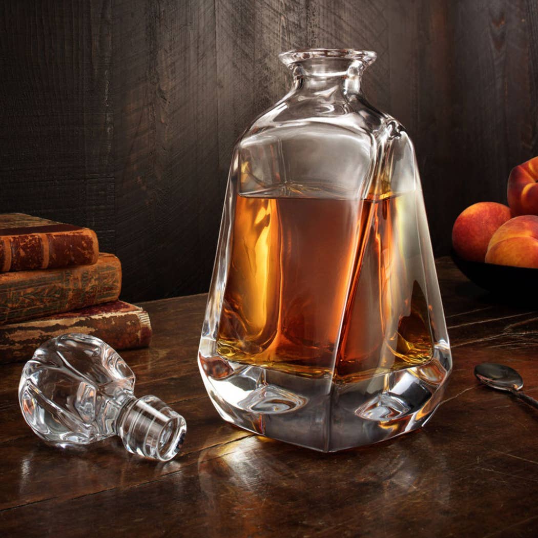 Twisted Crystal Whiskey Decanter