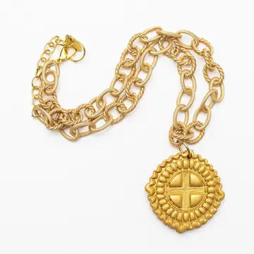 Gold Cable Chain w/ Annette Cross