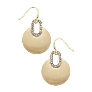 Sparkly Gold Circle Earrings