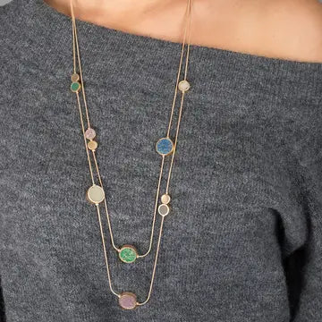 Layered Multi Stone Necklace