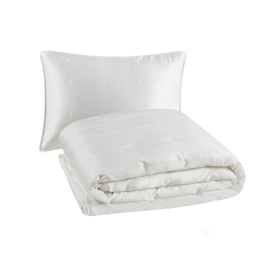 3-Piece Coverlet Set Ivory Full/Queen