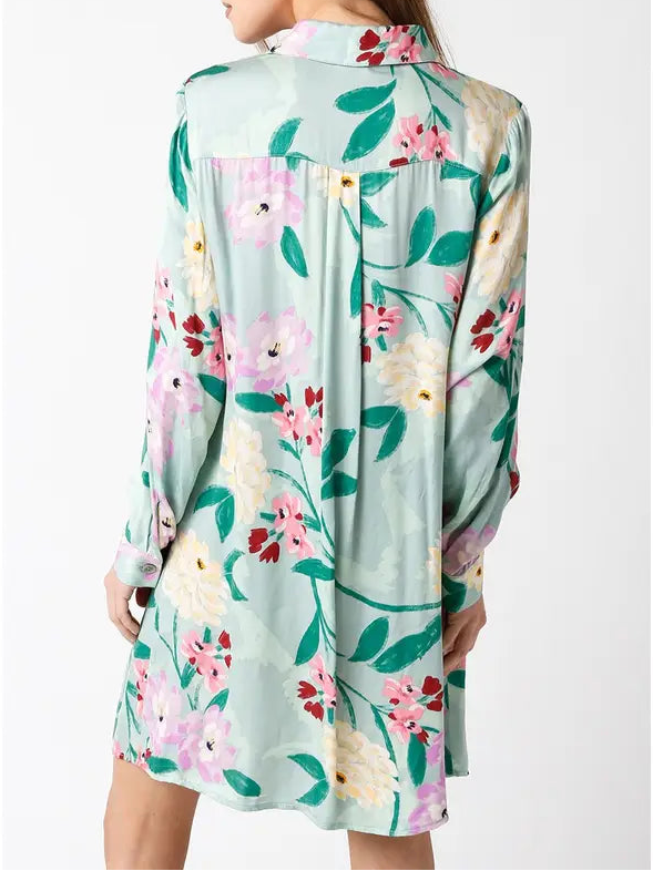 Sage Shirt Dress