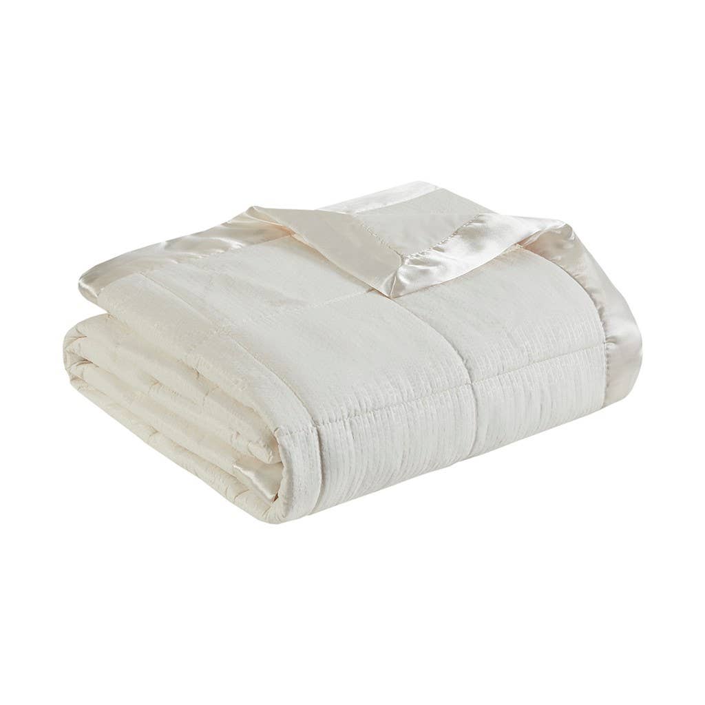 Embossed Blanket Ivory Full/Queen