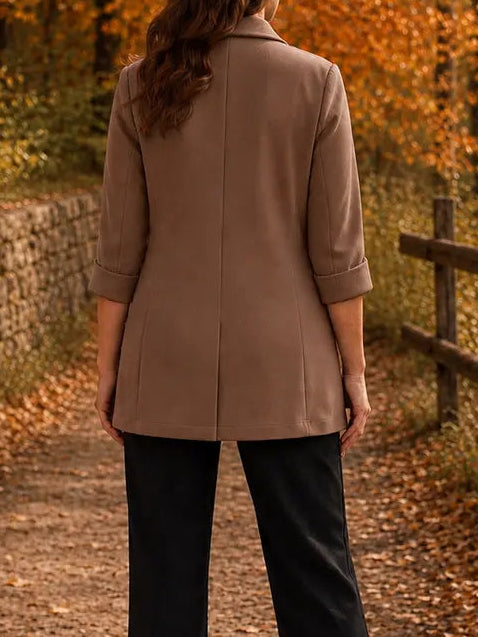 Soft Camel Crepe Blazer
