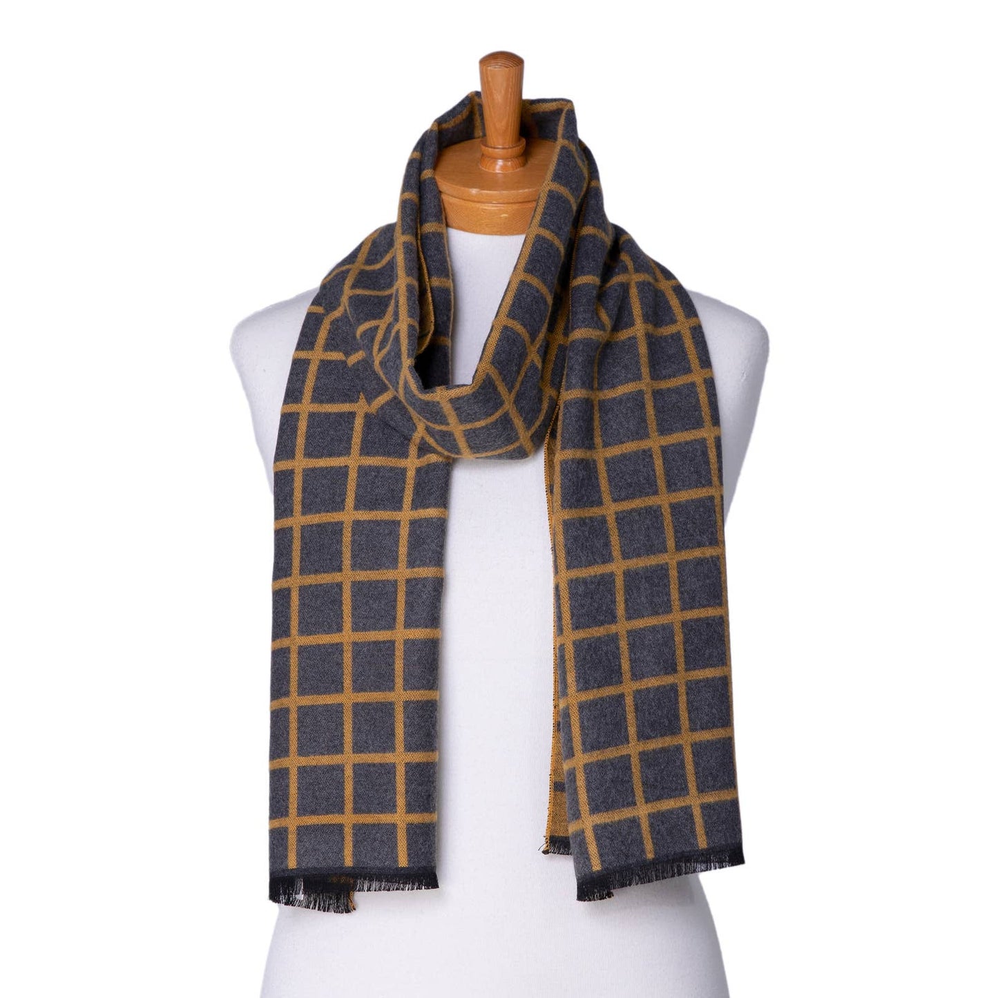 Reversible Square Check Scarf