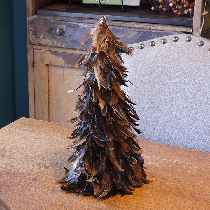 24" Natural Feather Tree