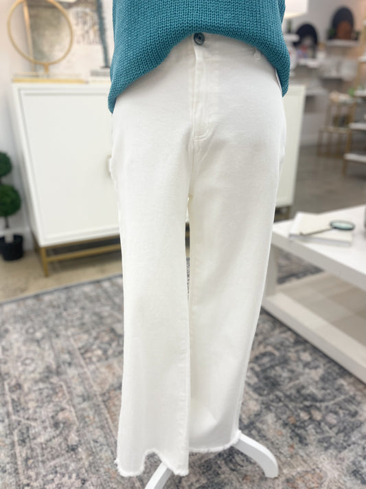 White Soft Stretchy Pants
