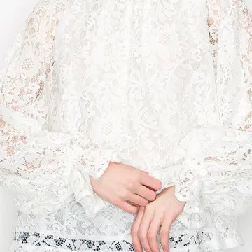 Vintage Floral Lace Blouse