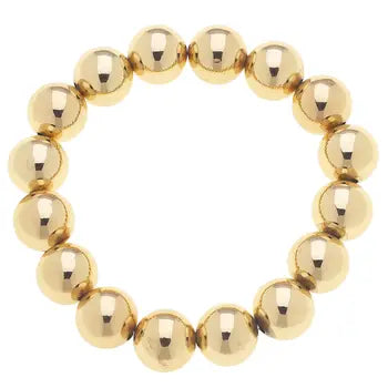 Gold Beaded Stretch Bracelet