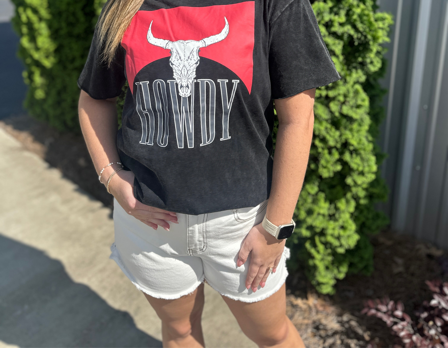 White High Waist Denim Shorts