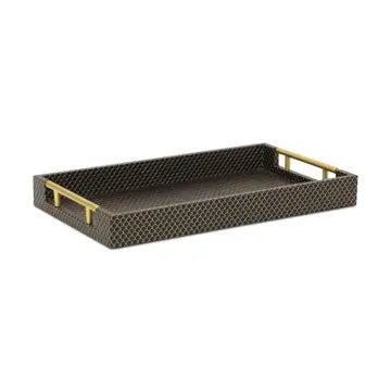 Black Scale Pattern Tray