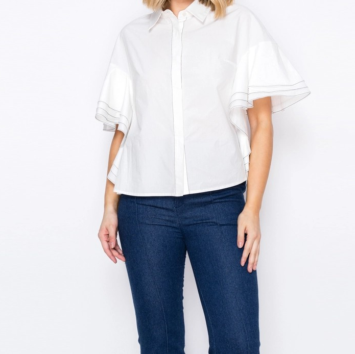 Ruffle Sleeve Top