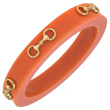 Orange Enamel Bangle