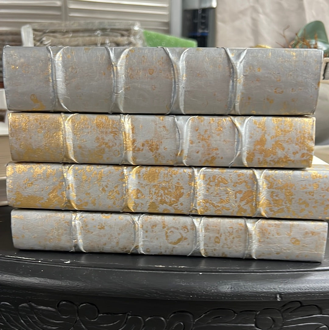 Gold Silver Leaf Overlay Book