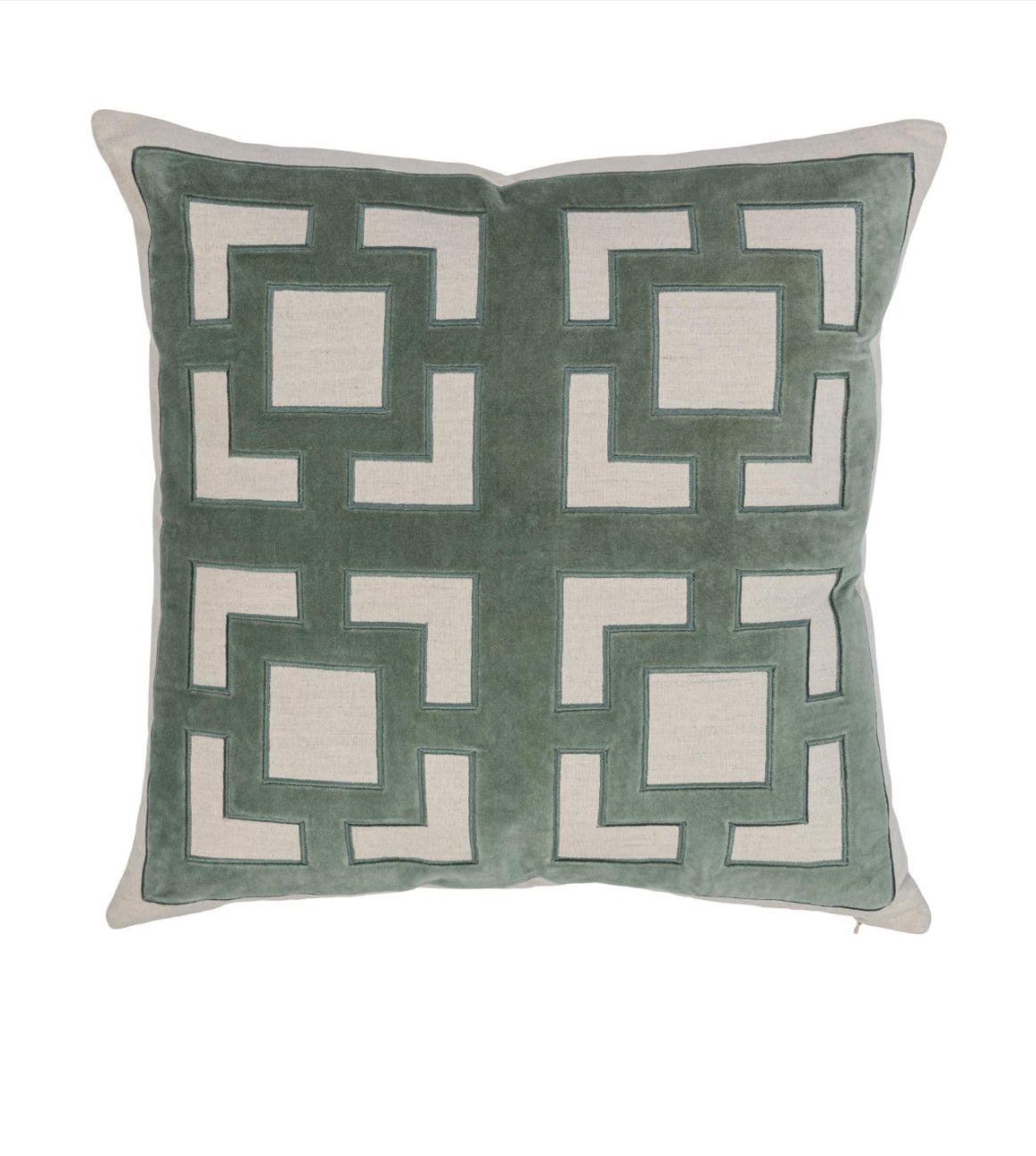 Lattice Pillow Jade 22x22