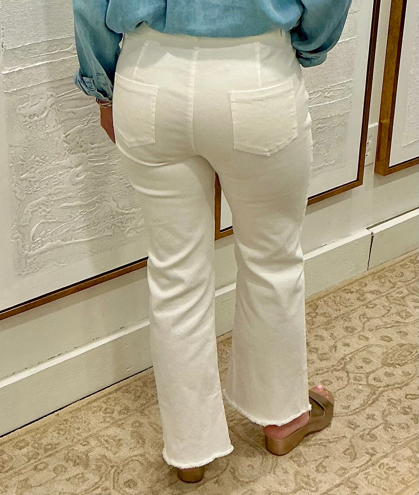 White Soft Stretch Pants