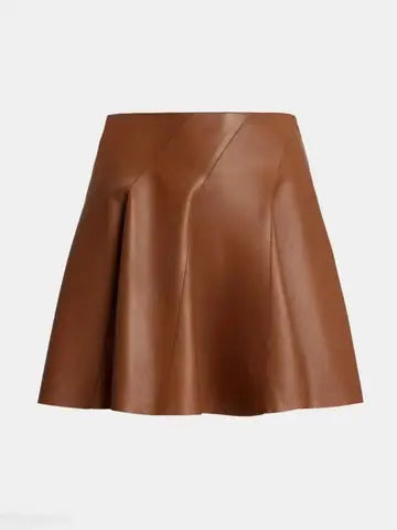 Vintage Chocolate Leather Skirt