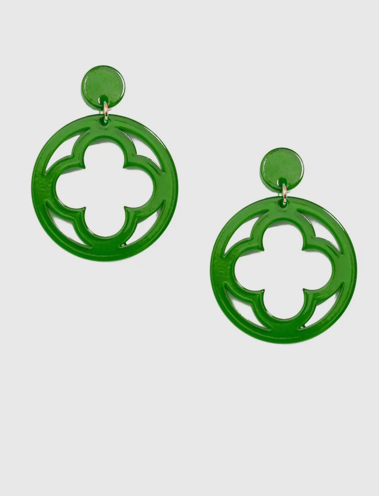 Clover Earrings/Green